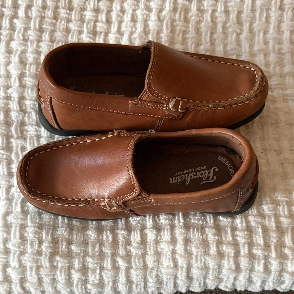 Florsheim Kids' Jasper Jr Venetian Loafers Brown/Tan Leather Gently Loved 11 1/2